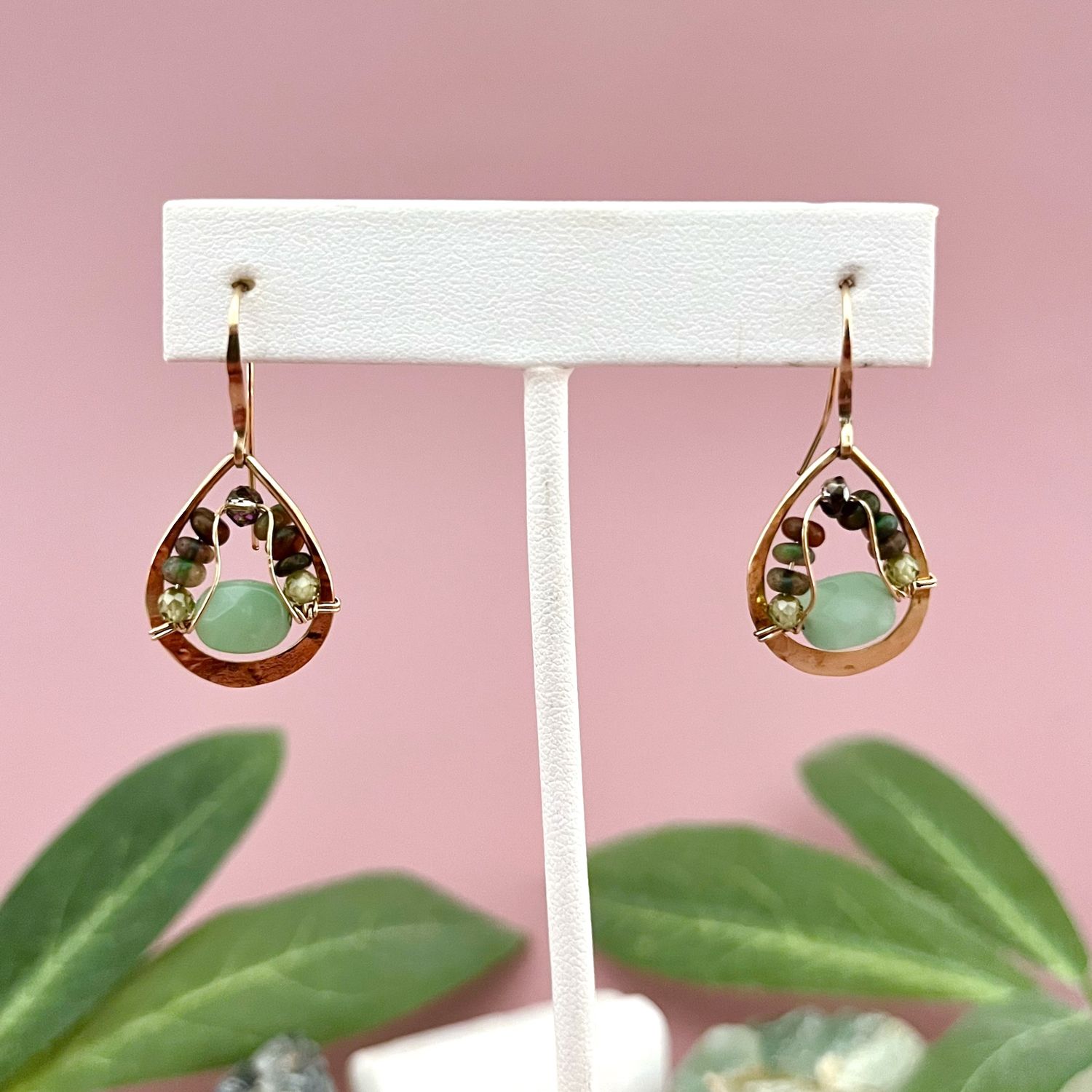 Handmade Black Opal Reckoning Earrings by Art by Any Means