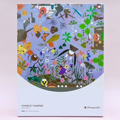 Charley Harper: Seasons 1000-Piece Circular Jigsaw Puzzle