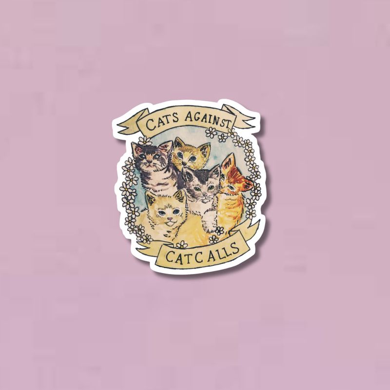 Cats Against Cat Calls Sticker