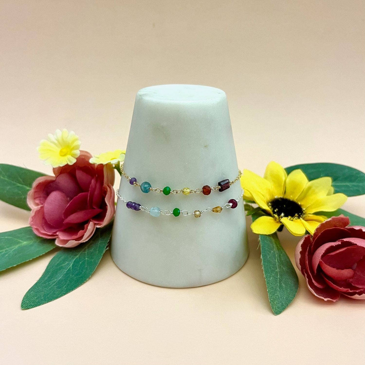 Rainbow Gemstone Candy Chain