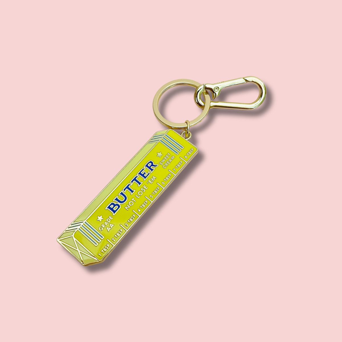 Butter Not Lose 'em Enamel Keychain