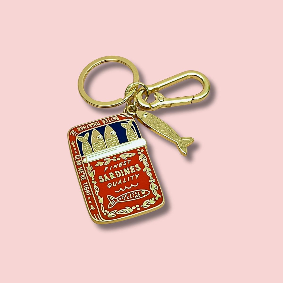 Sardines Enamel Keychain