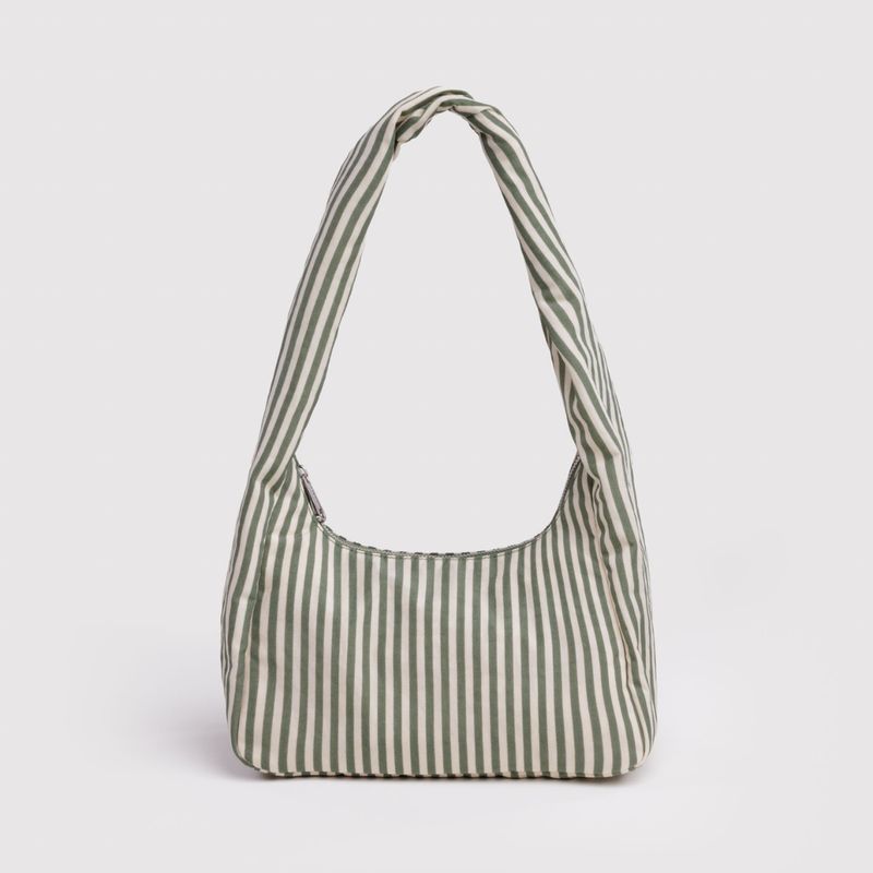 SS26 Baggu Small Nylon Meringue Bag Sage Stripe