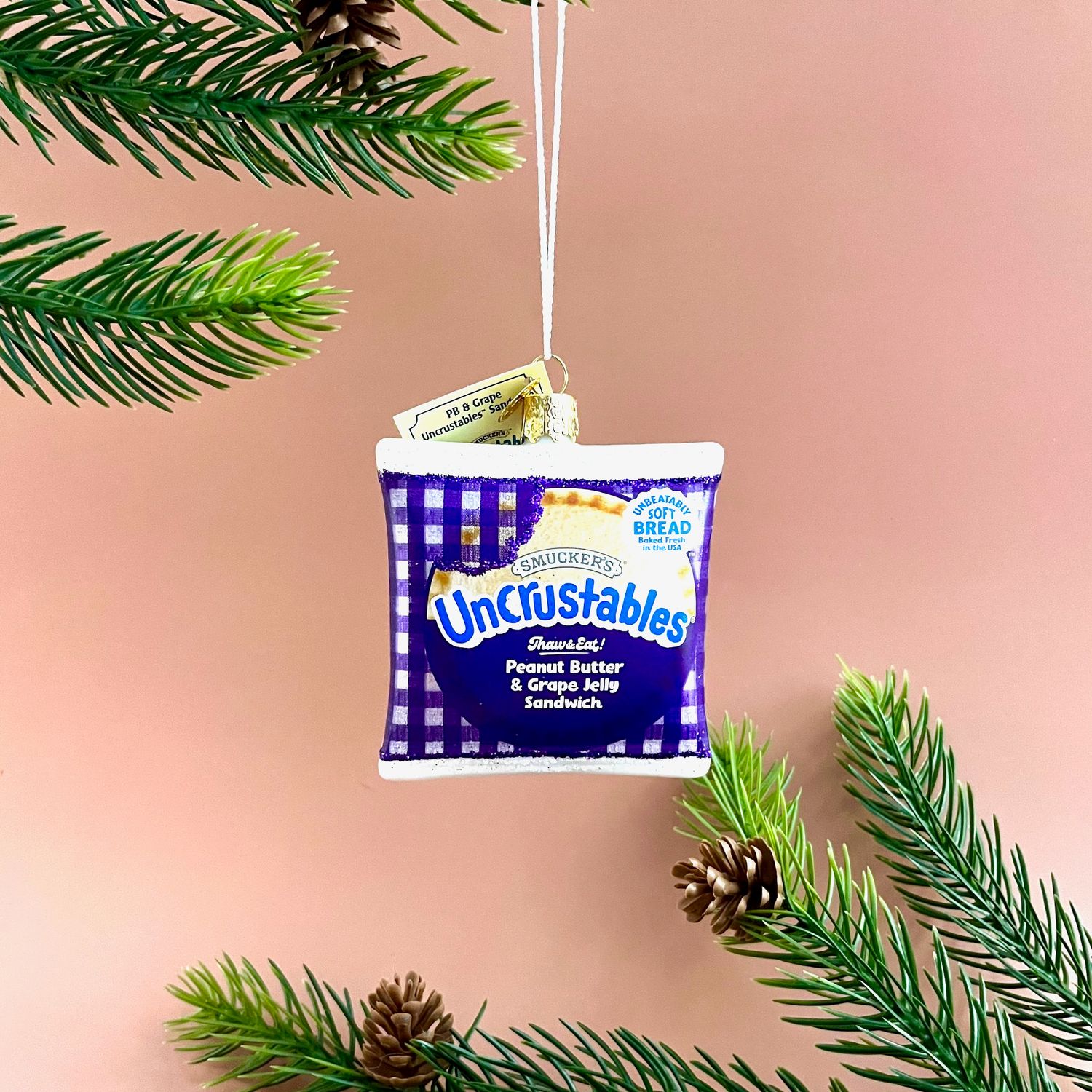 PB &amp; Grape Uncrustables Sandwich Ornament