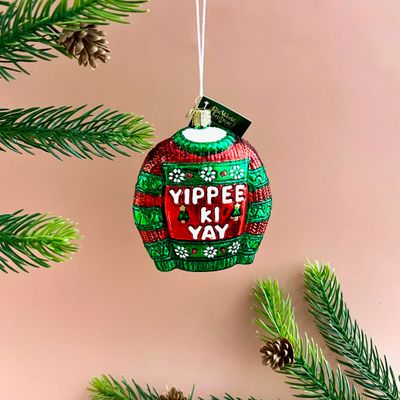 Yippee Ki Yay Sweater Ornament