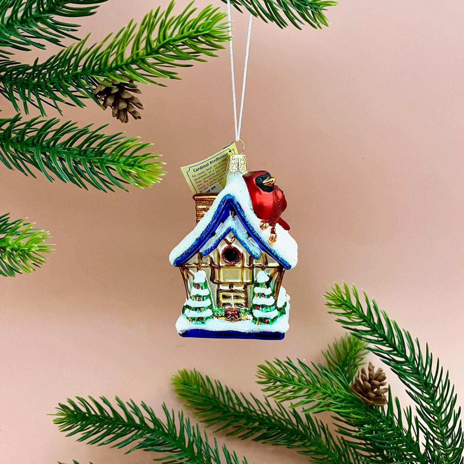 Cardinal Birdhouse Ornament