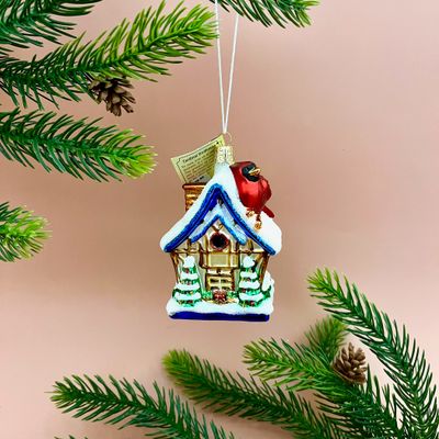 Cardinal Birdhouse Ornament