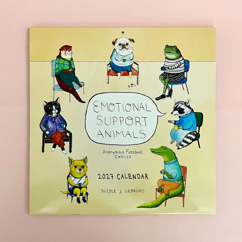 Emotional Support Animals 2027 Wall Calendar