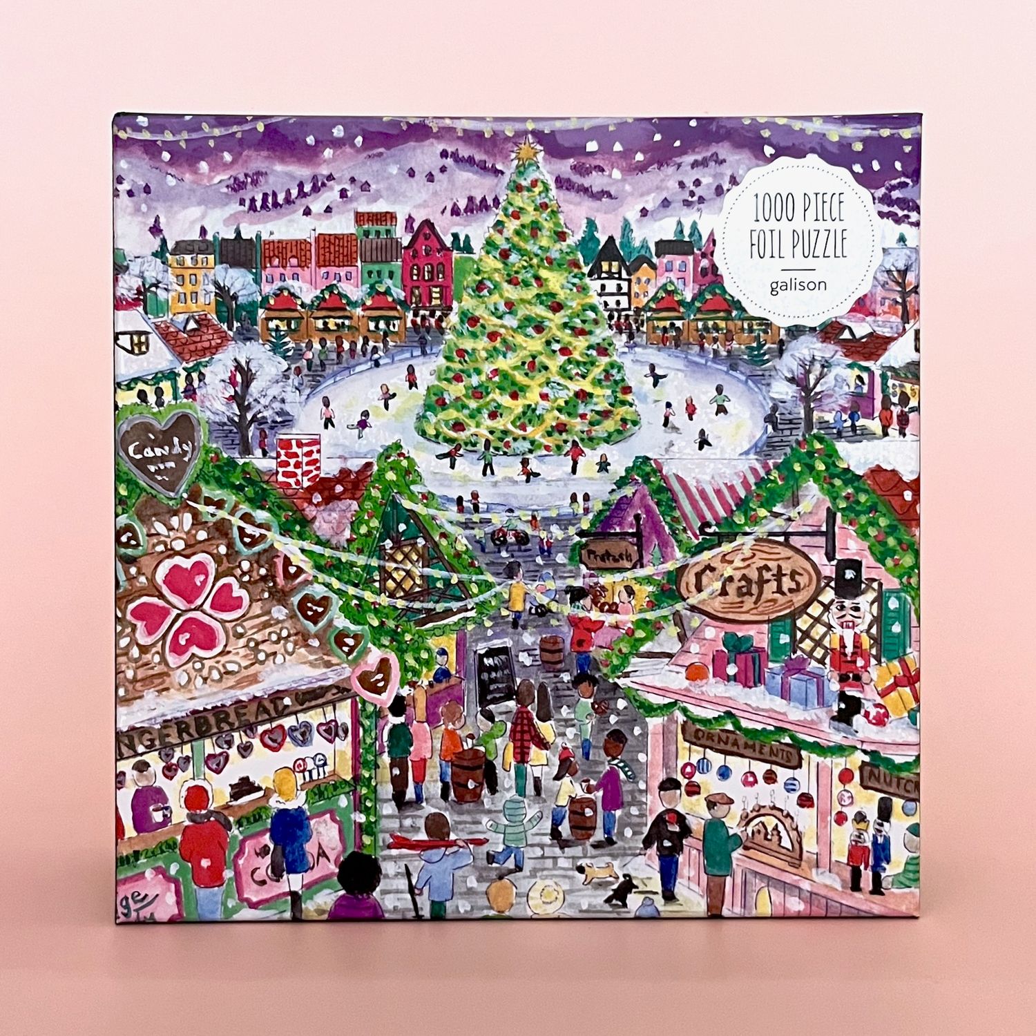 Holiday Village Market 1000-pc Holiday Foil Puzzle