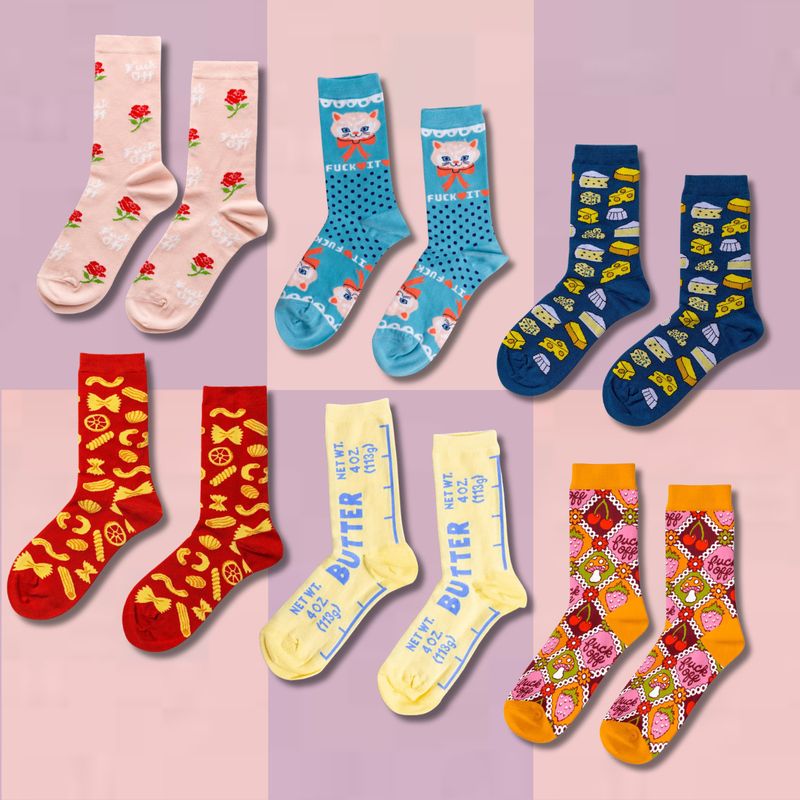 Yellow Owl Small Crew Sock