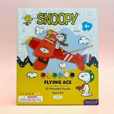3D Puzzle Peanuts Snoopy Flying Ace Paint Kit