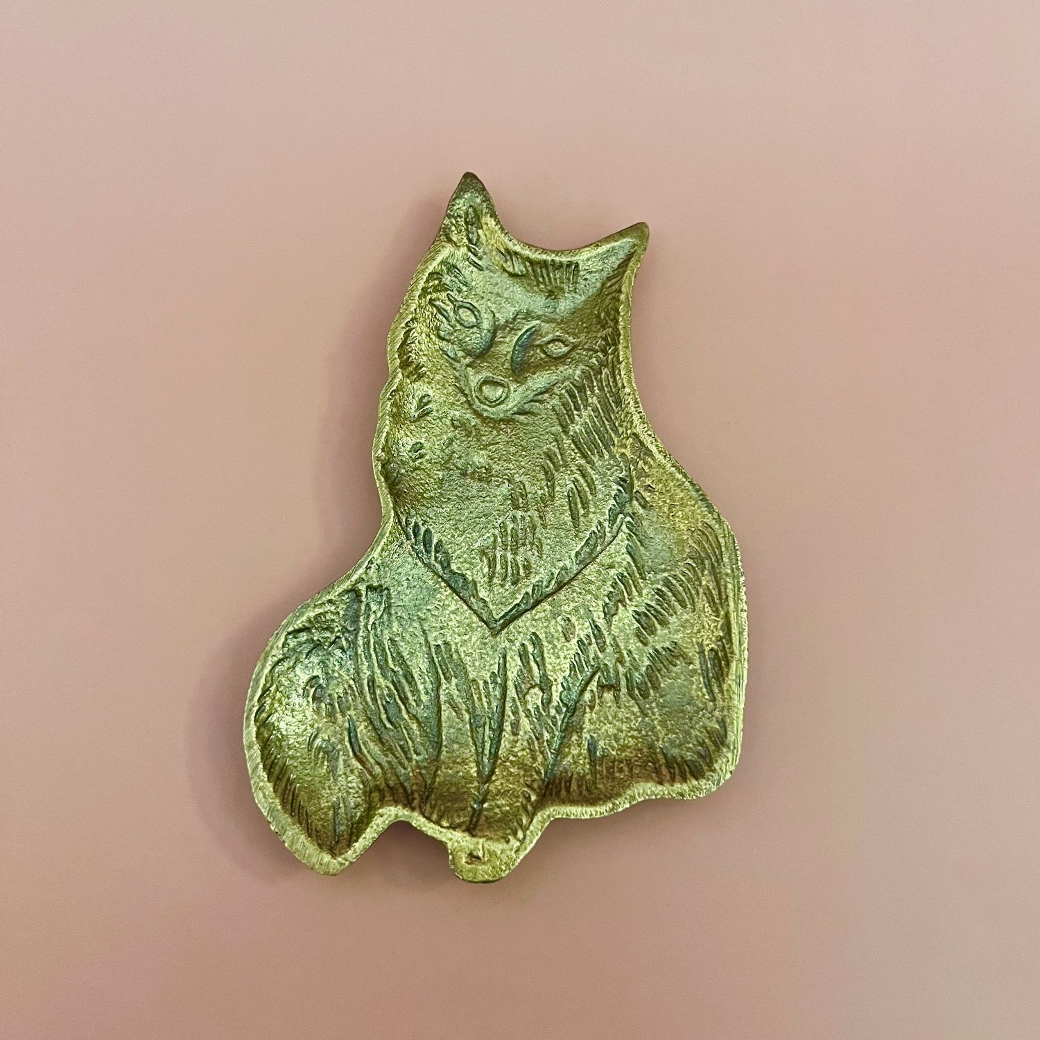 Fox Cast Aluminum Trinket Dish