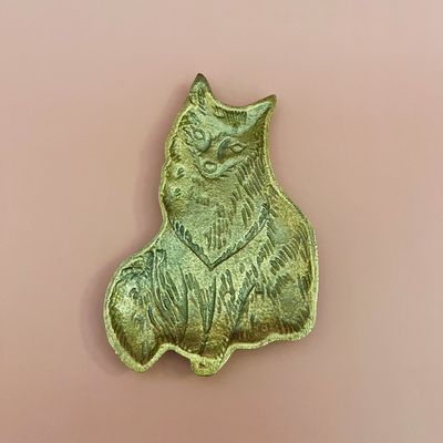 Fox Cast Aluminum Trinket Dish