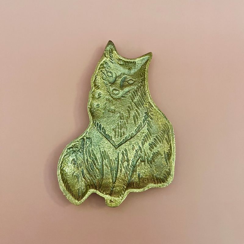Fox Cast Aluminum Trinket Dish