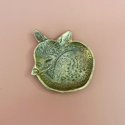 Deer Cast Aluminum Trinket Dish
