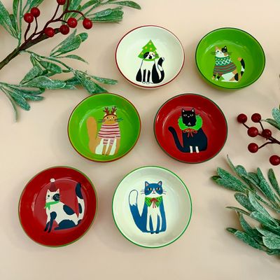 Kitty Carol Christmas Pinch Bowl