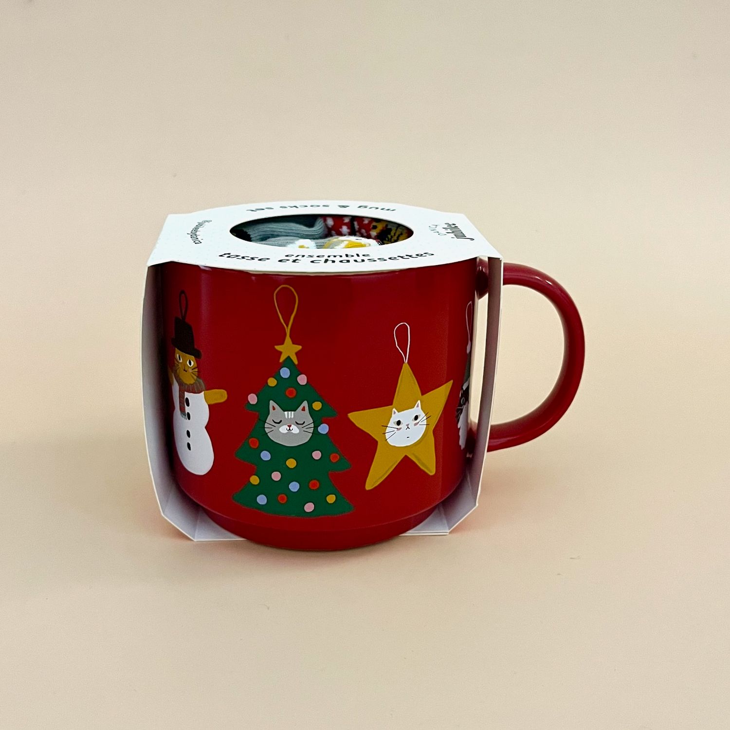 Bauble Cats Mug and Socks Set