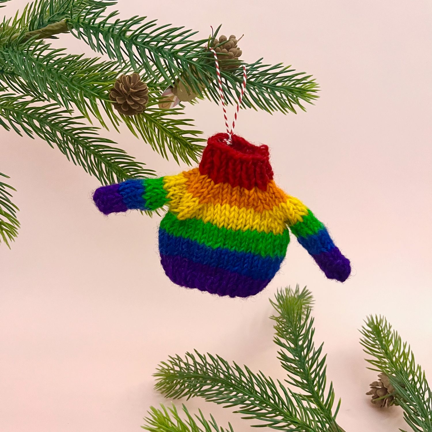 Love is Love Felt Ornament, Style: Rainbow Sweater