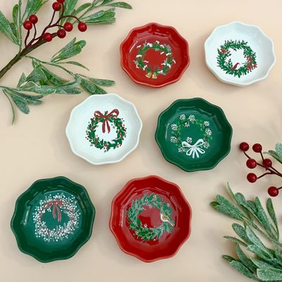 Wreaths Christmas Pinch Bowl