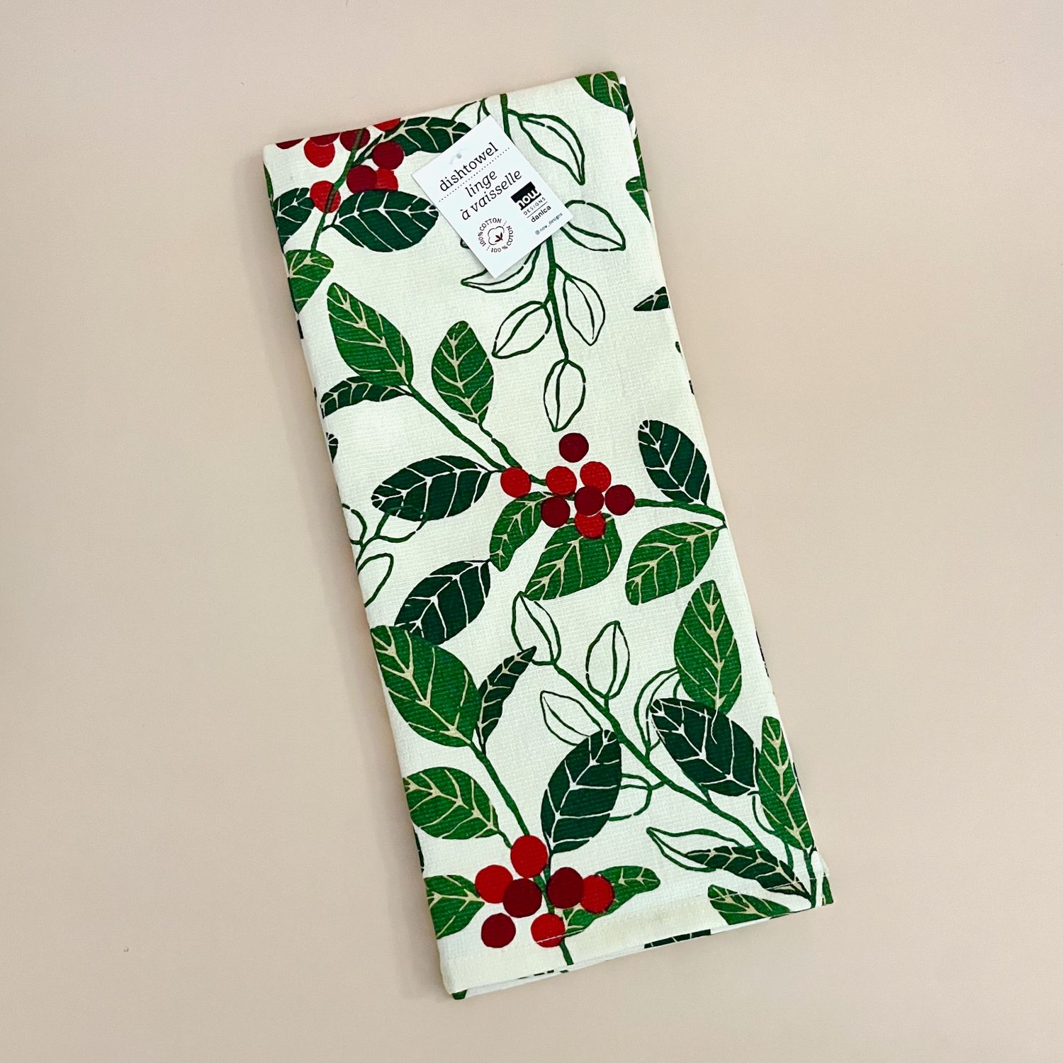 Merry Berry Christmas Terry Dishtowel