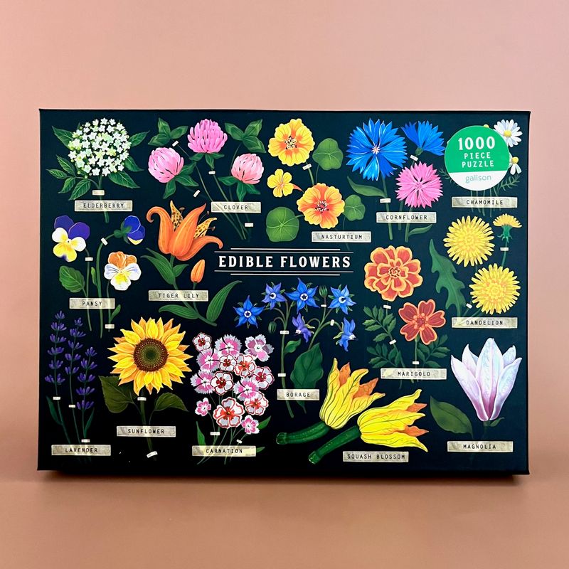 Edible Flowers 1000 Piece Foil Puzzle