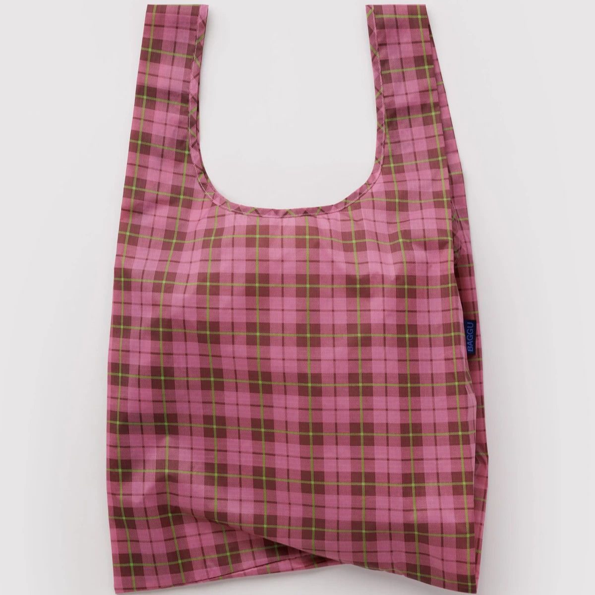 FW26 Standard Baggu, Style: Azalea Pink Tartan