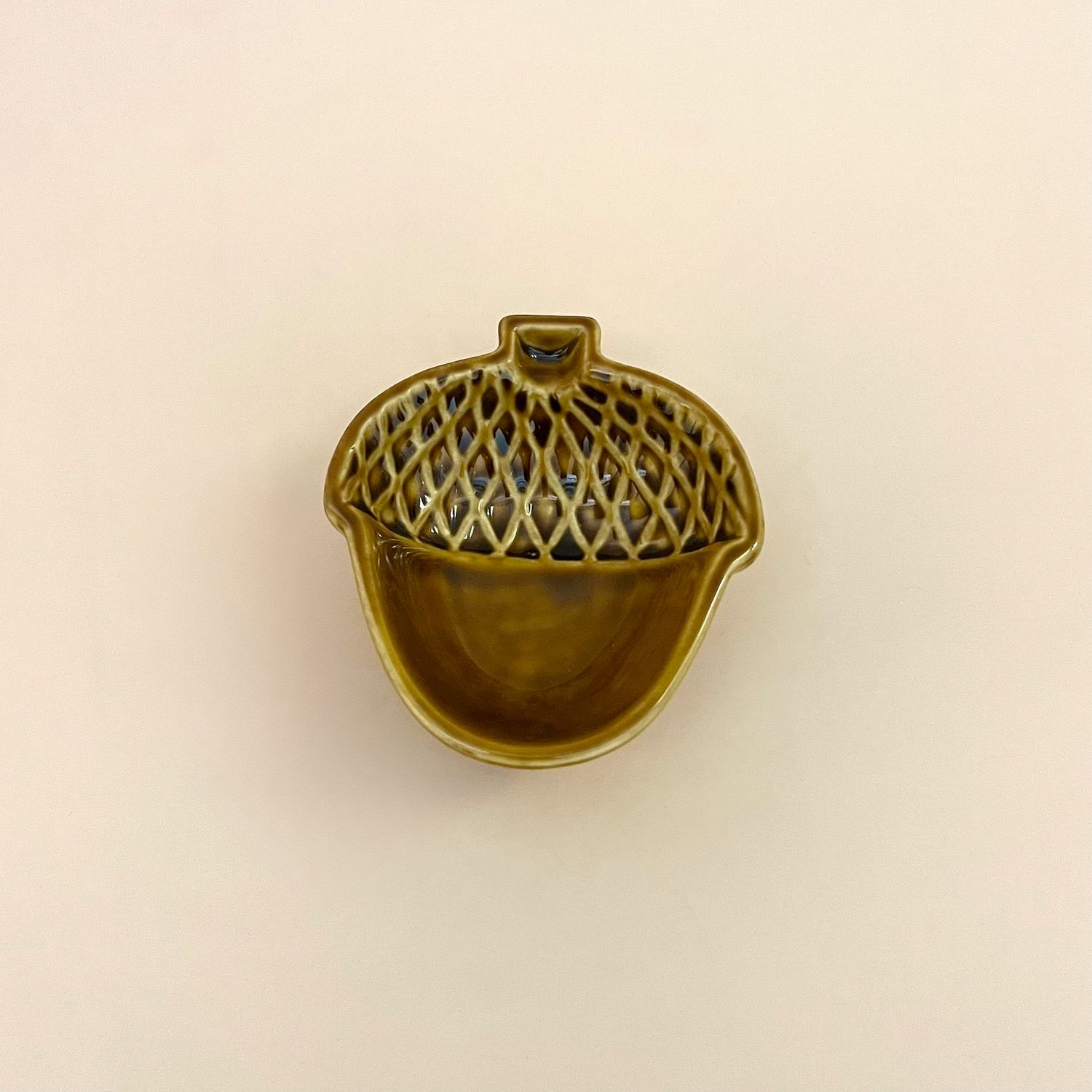 Stoneware Acorn Shaped Dish