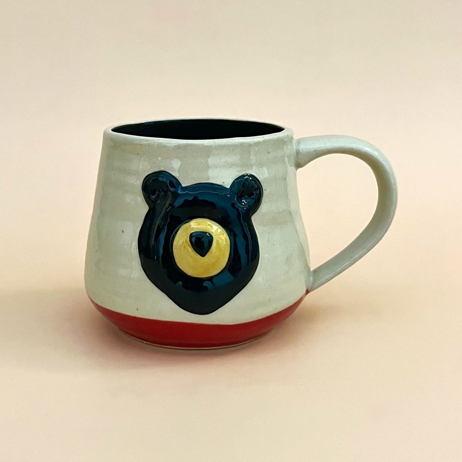 14 oz. Hand-Painted Stoneware Mug with Embossed Icon, Style: Bear