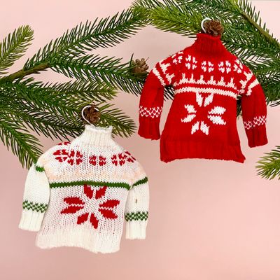 Holiday Fair Isle Sweater Ornament