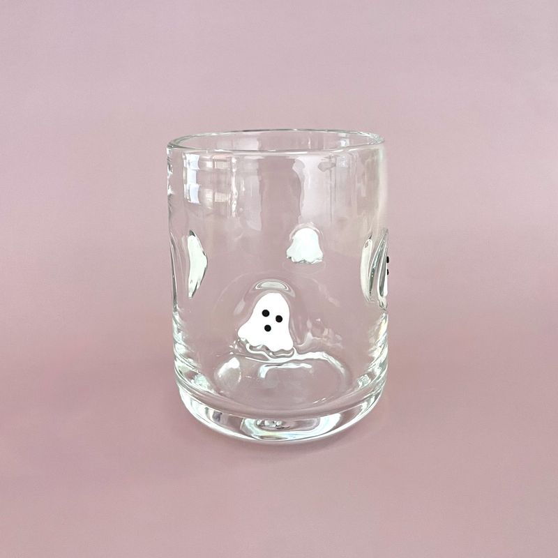 16 oz. Drinking Glass with Embedded Ghosts
