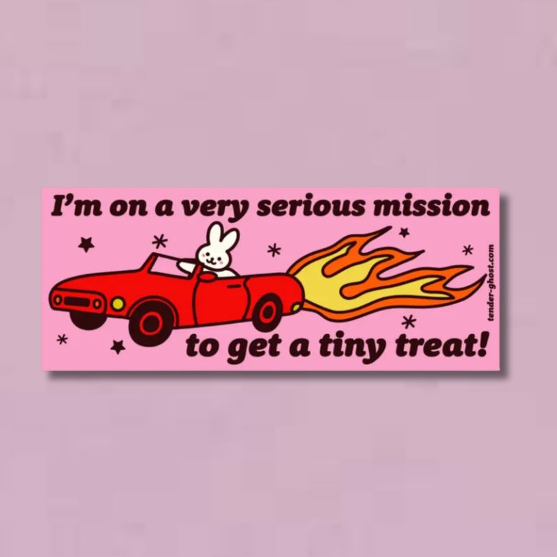 Tiny Treat Mission Bumper Sticker