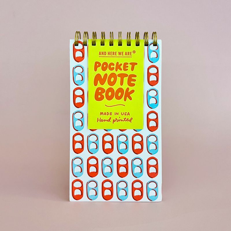 Diet Soda Letterpress Pocket-Size Spiral Notebook