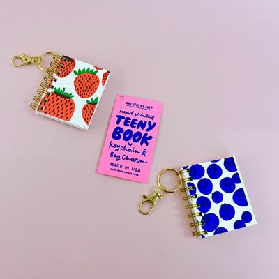 Letterpress Mini Notebook Bag Charm