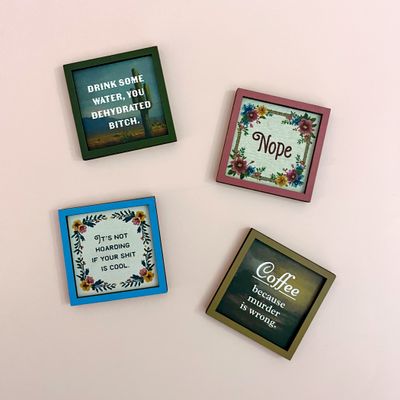 Bad Betty Wooden Magnet