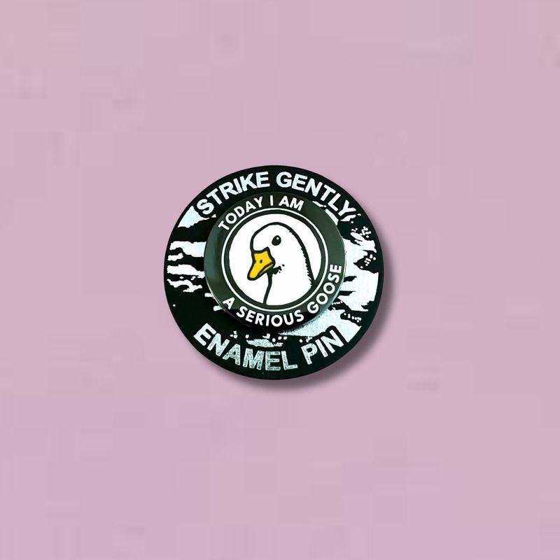 Serious Goose Pin