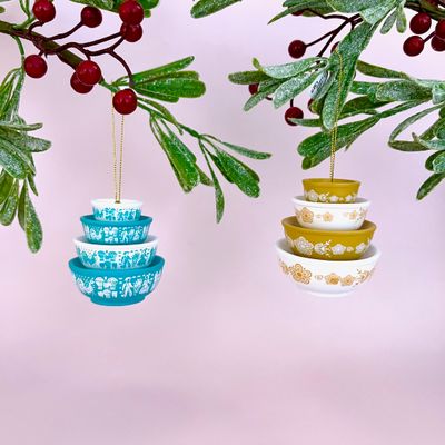 Mini Pyrex-Inspired Bowl Ornament