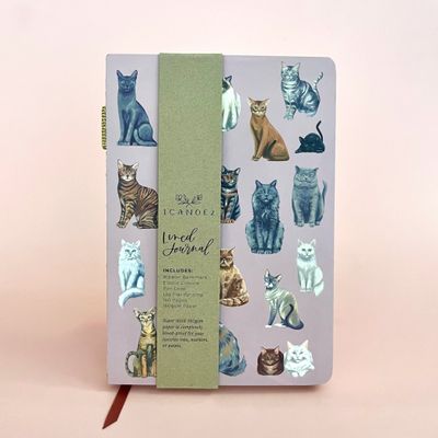 Feline Friends Cats Lined Journal