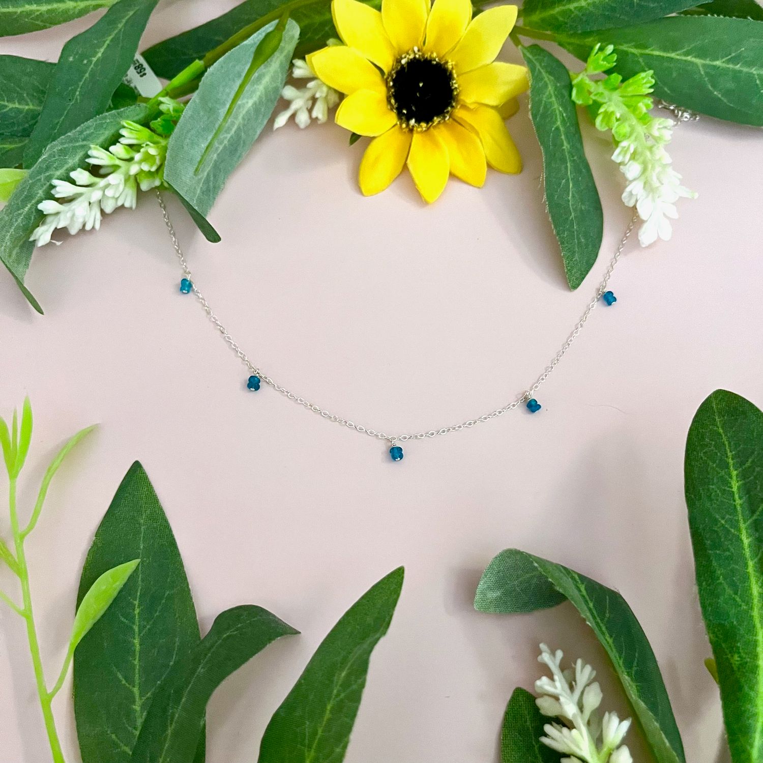 Bluebell Apatite Necklace, 16", Color: SS