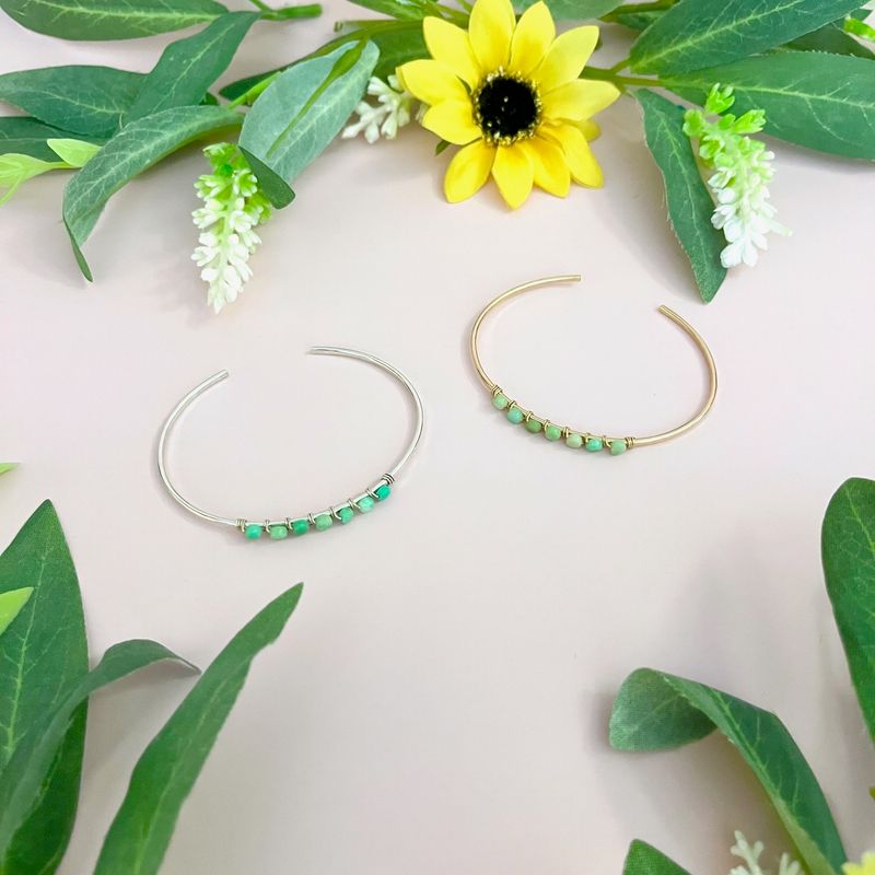 Chrysoprase Cuff Bracelet