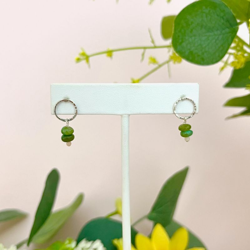 Isla Peruvian Opal Earrings, SS