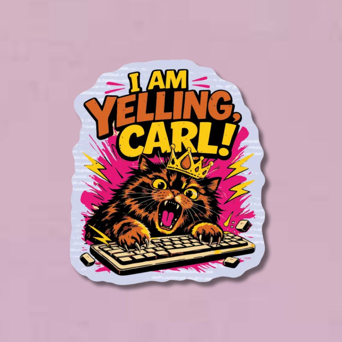 I am Yelling Carl Sticker
