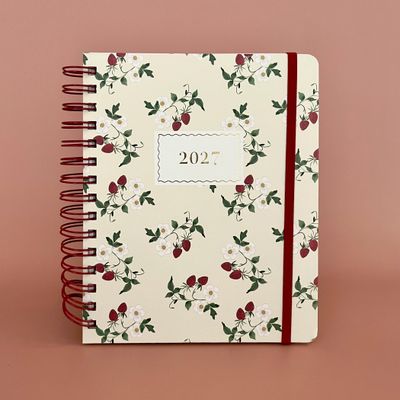Strawberries 18-Month 2027 Monthly Planner