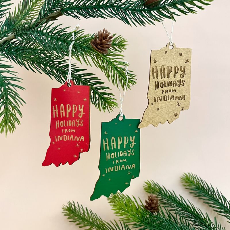 Large Happy Holidays from Indiana Ornament