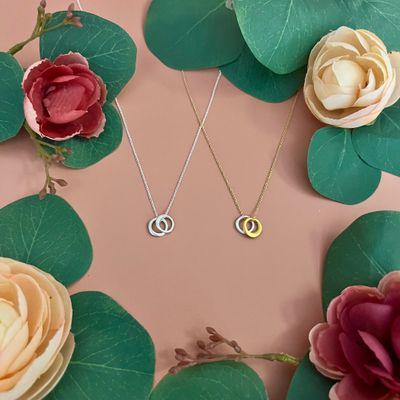 Handmade Two Little Circles Necklace