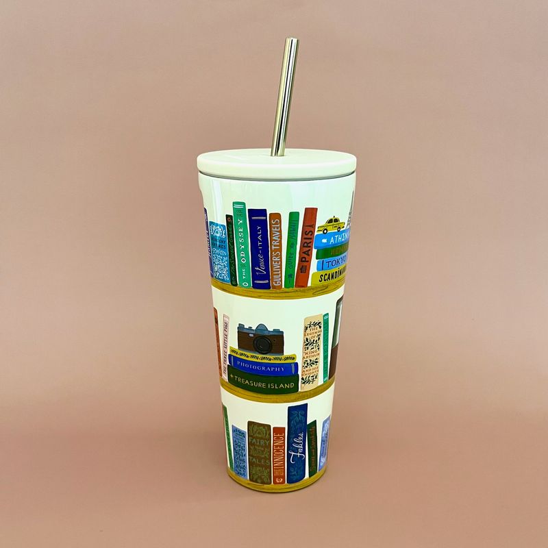 Rifle Paper 24oz Cold Cup Book Club