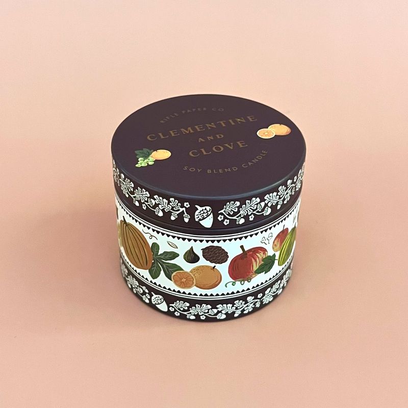 Rifle Paper Clementine &amp; Clove 3 oz Tin Candle
