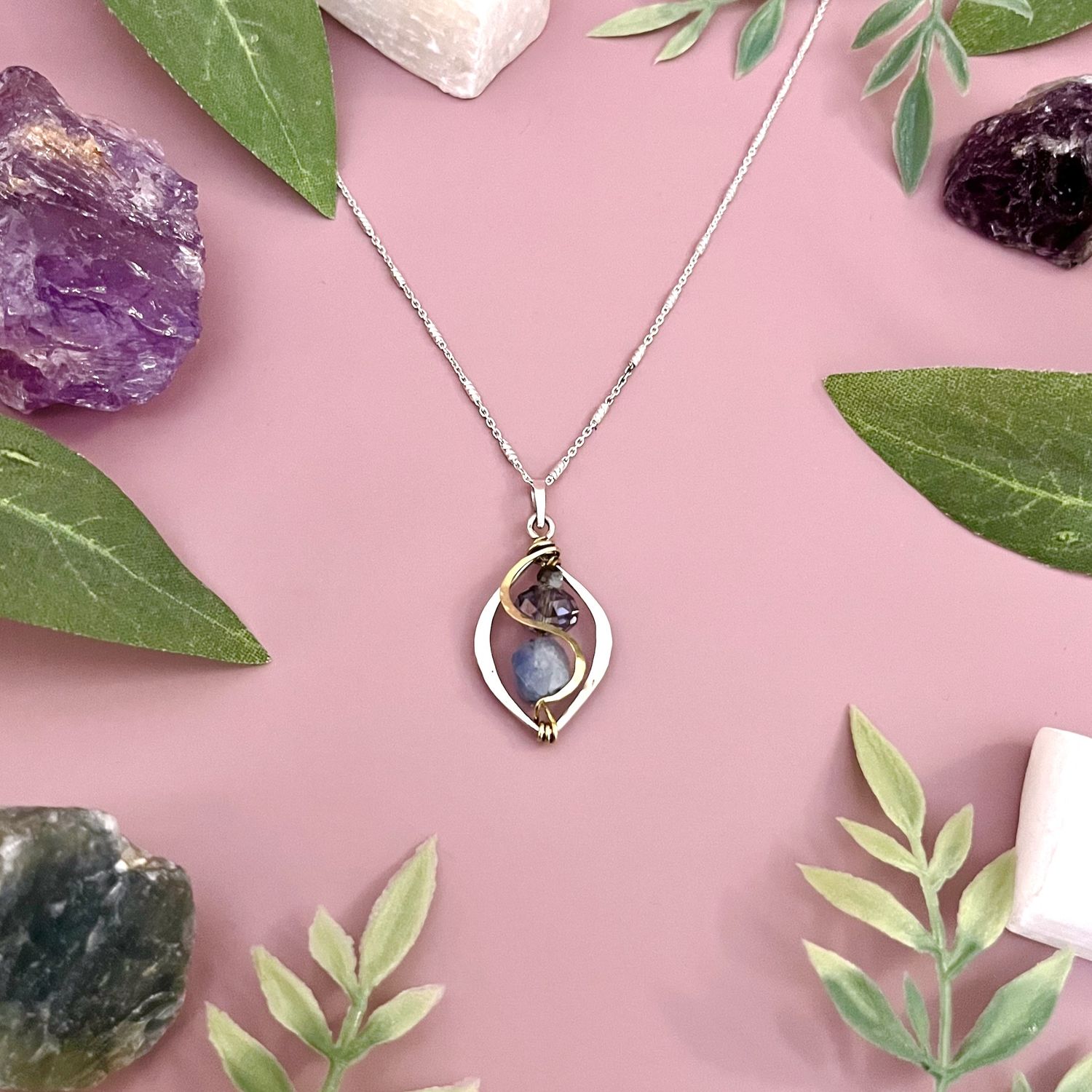 Handmade Equal Measure Aquamarine Pendant Necklace by Art by Any Means