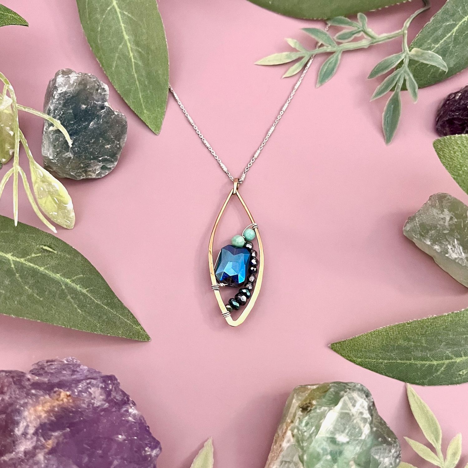 Handmade Skyfall Crystal Necklace by Art by Any Means