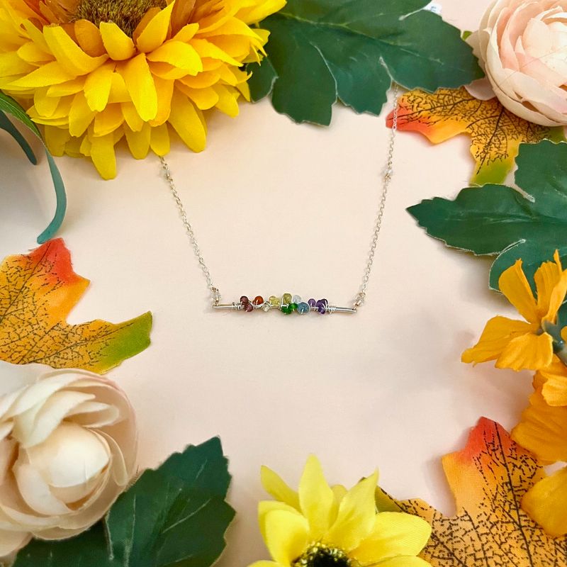 Wrapped Rainbow Glow Necklace, 16" + 2"