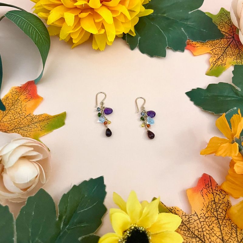Golden Rainbow Drops Earrings